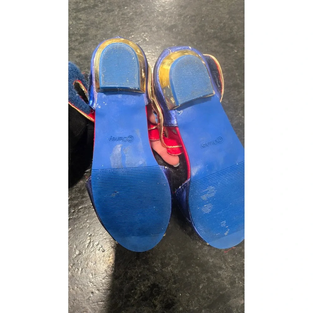 Disney Store Snow White Costume Shoes Red Blue Glitter Gemstone Girls Size‎ 13/1